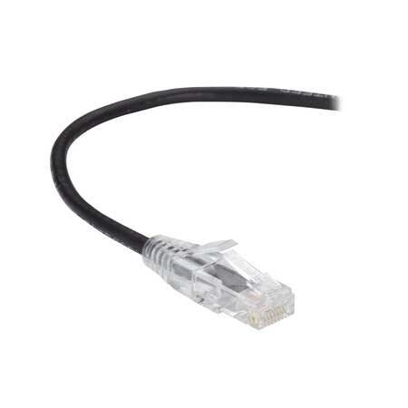 Serverusa 1 ft. Slim-Net CAT6 250 MHz 28 AWG Stranded Ethernet Patch Cable - Black SE3770215